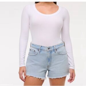 Abercrombie Blue Denim curve love Women Shorts